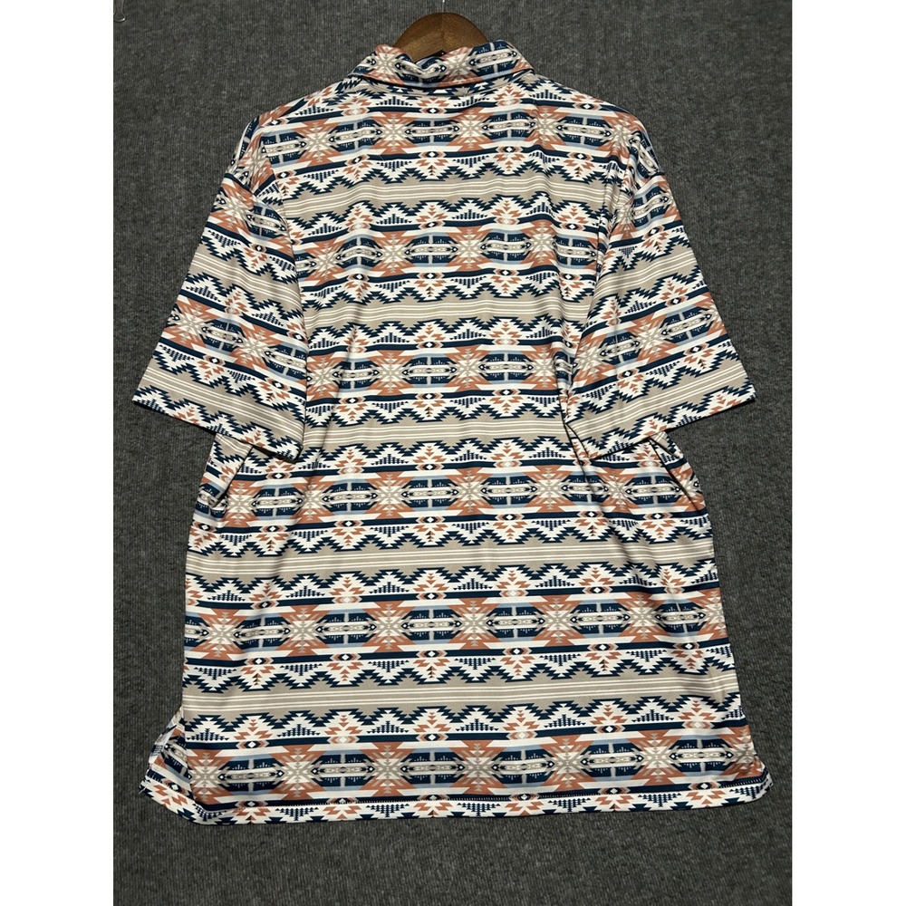 Rafter C polo shirt pearl snap western size XL aztec performance - Picture 3 of 7